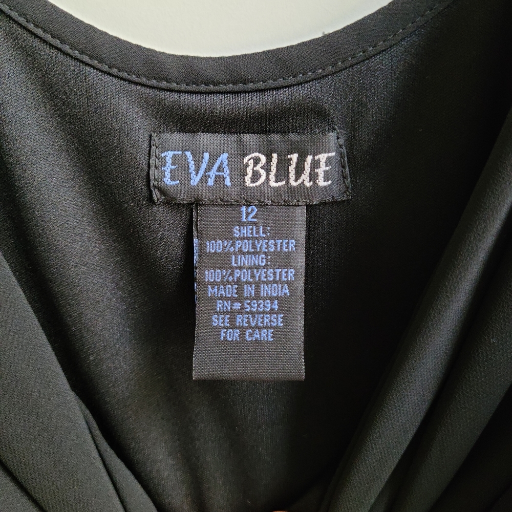 Eva Blue Black Fashionable Gown - Picture 4 of 5